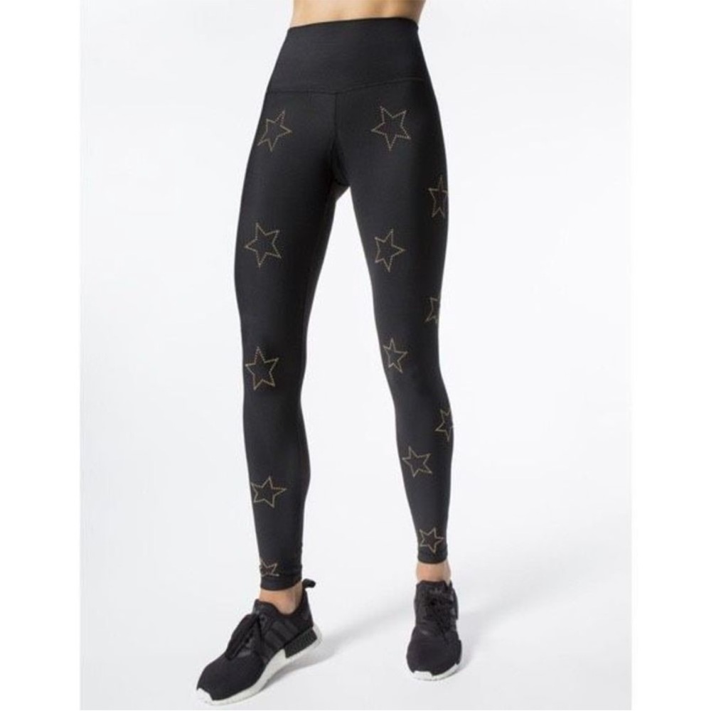 Beach Riot Black High Rise Star Studded Leggings S